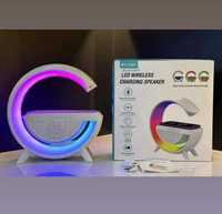 Boxa audio cu lampa RGB,bluetooth si incarcare wireless