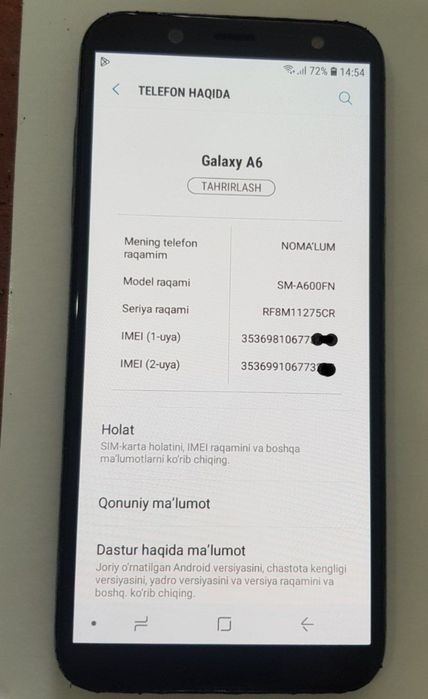 Samsung A6 Sotiladi