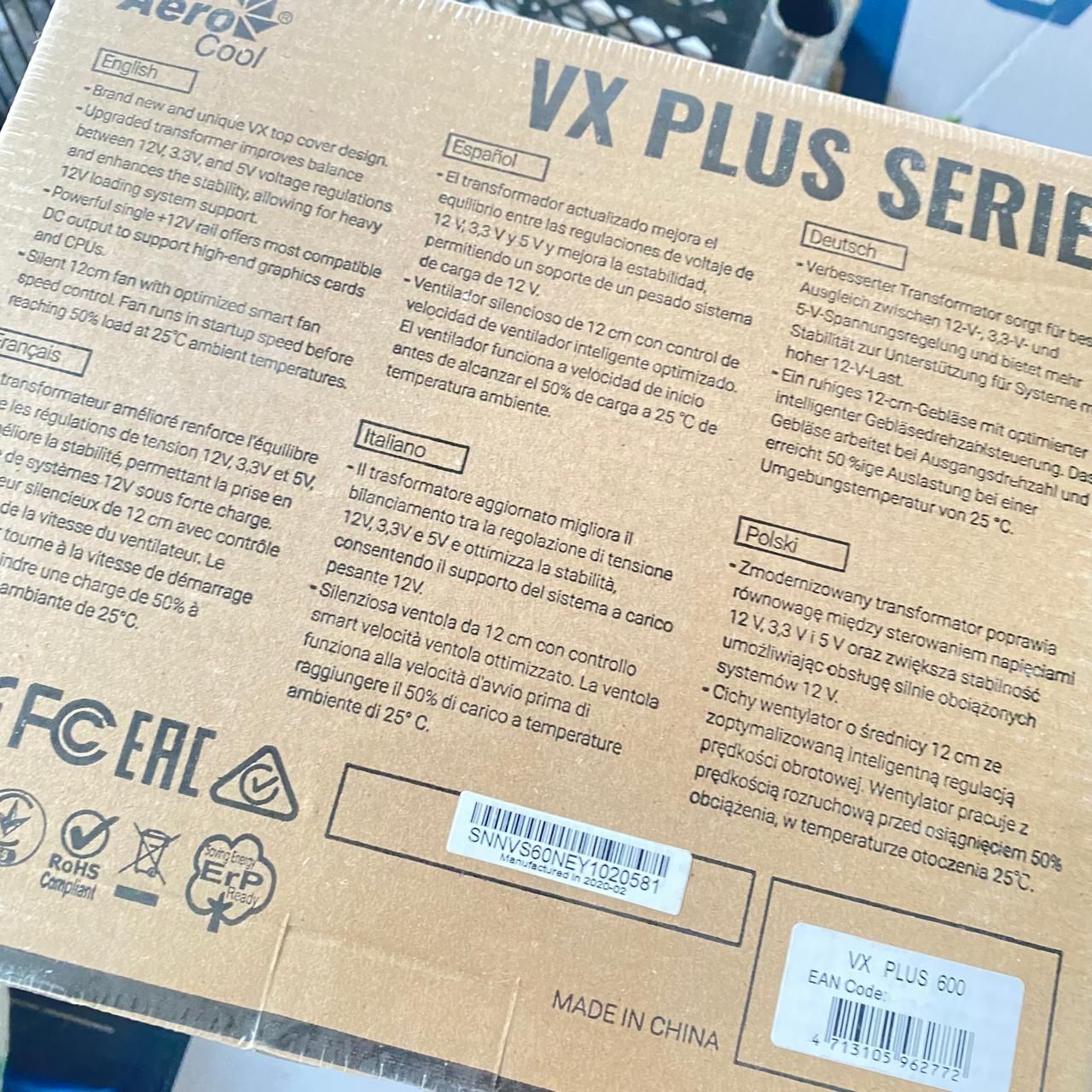 Новый блок питание VX Plus 600