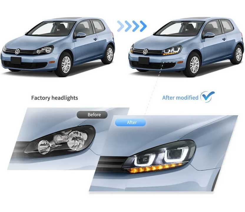 LED тунинг фарове Mk6 Volkswagen GOLF  2008-2014