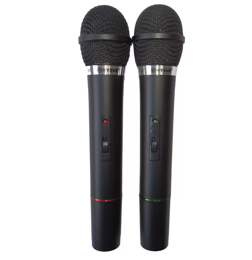 Set 2 microfoane wireless cu receiver  Karaoke FM WVNGR C-05