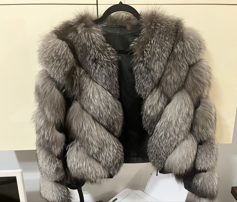 Blana naturala din vulpe argintie