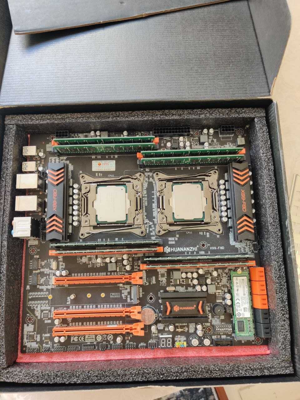 Xeon® E5-2697 v3 x2 + X99 F8D + 64Gb (8x8gb) DDR4(28 ядер 56 потоков)