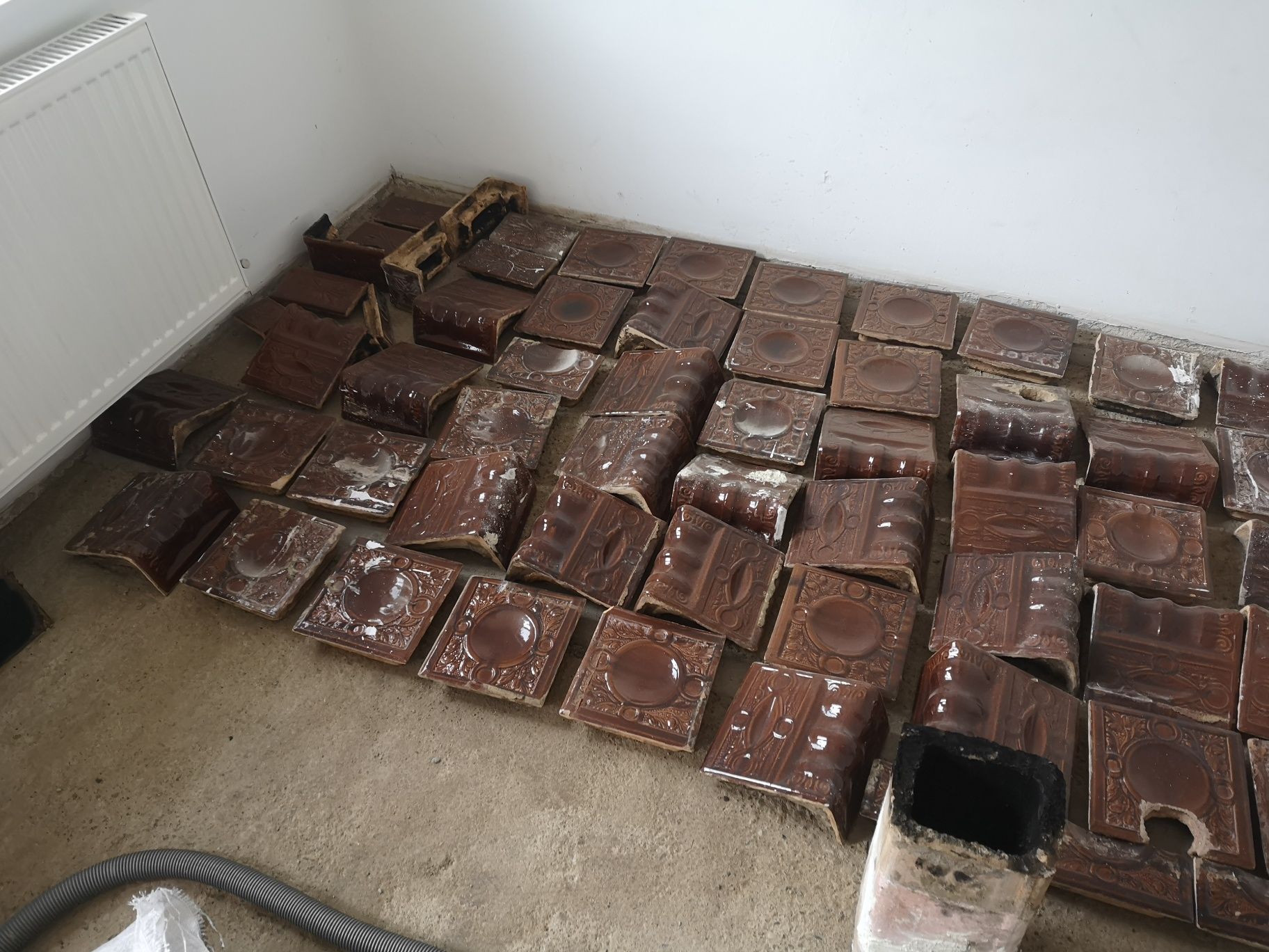 Sobă teracotă 7 rânduri dezmembrată
