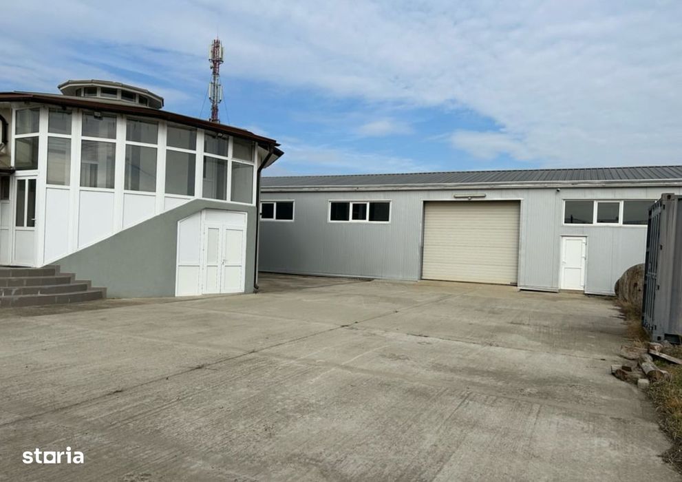 Proprietate industrială cu hală metalică, birouri și teren – Golești