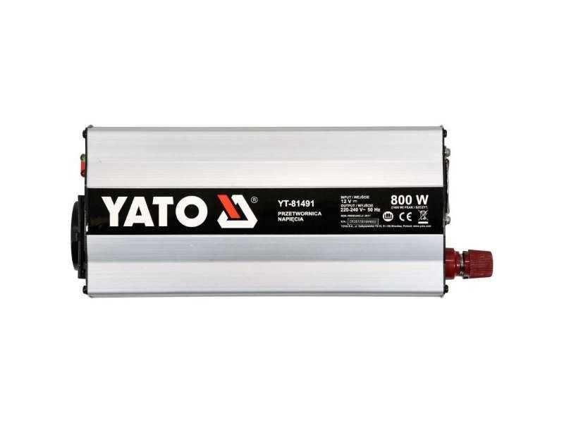 Инвертор на напрежение YATO, 12V - 230 V, 800 W