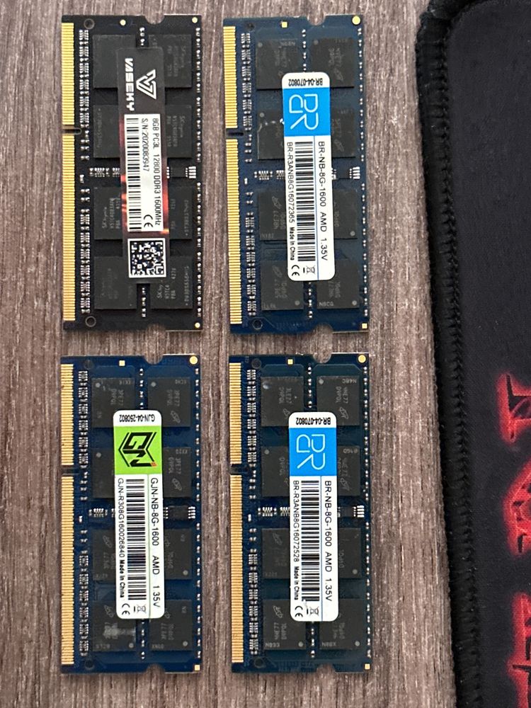 Оперативная память, Озу для ноута, ddr3, ddr4, 4gb, 8gb, 16gb,