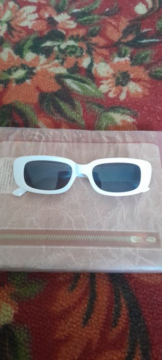 Очки солнцезащитные женские белые, красивые, модные, стильные