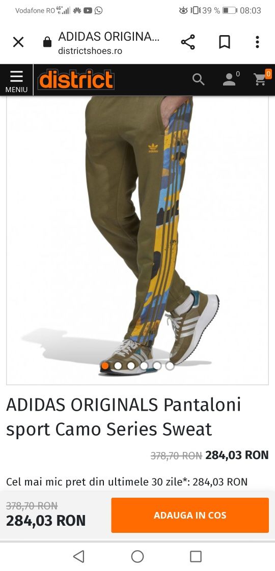 Pantaloni trening barbati Adidas, Camo Series, S.