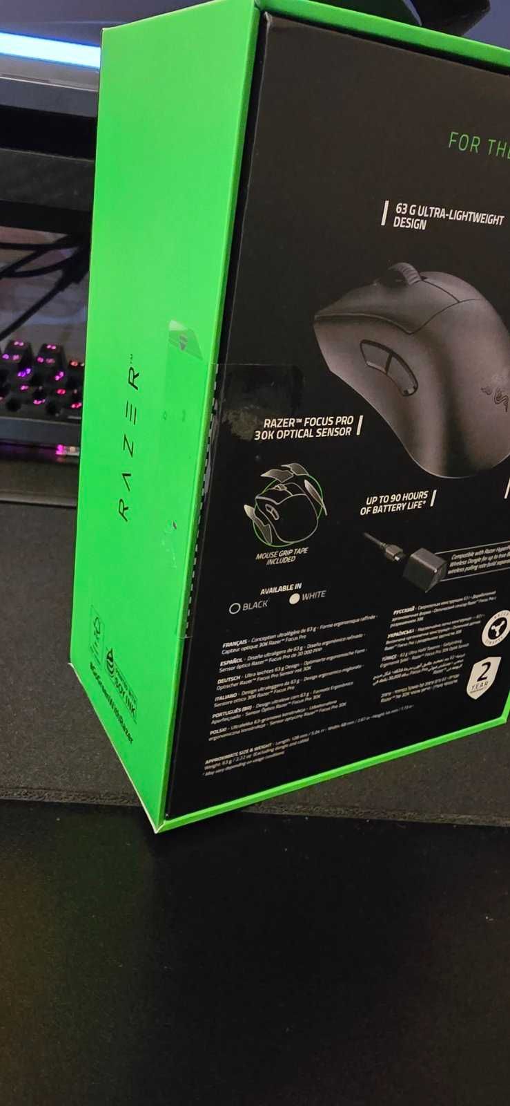 Геймърска мишка Razer Deathadder V3 PRO ЧИСТО НОВА