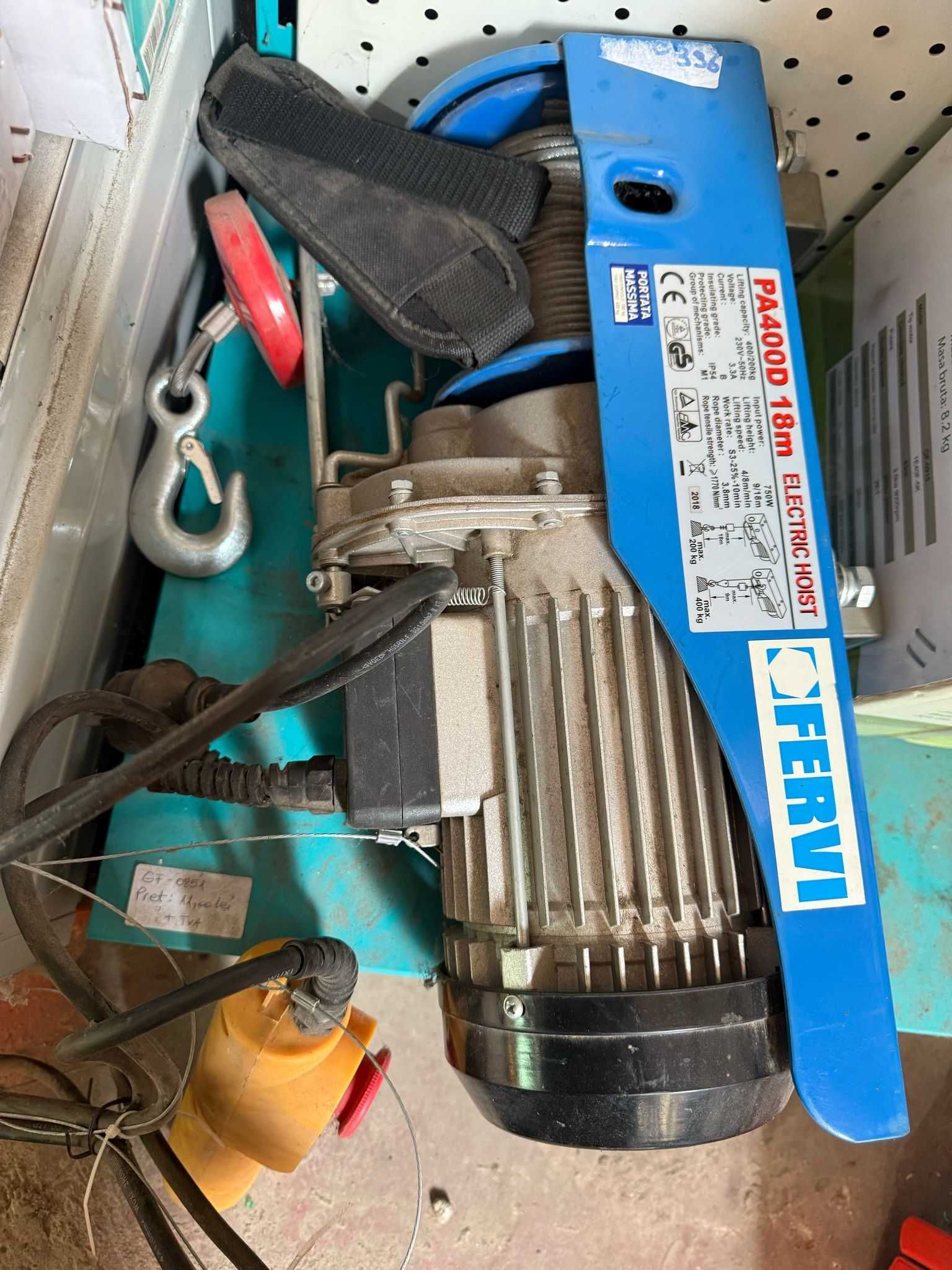 Troliu electric FERVI PA400D 18m