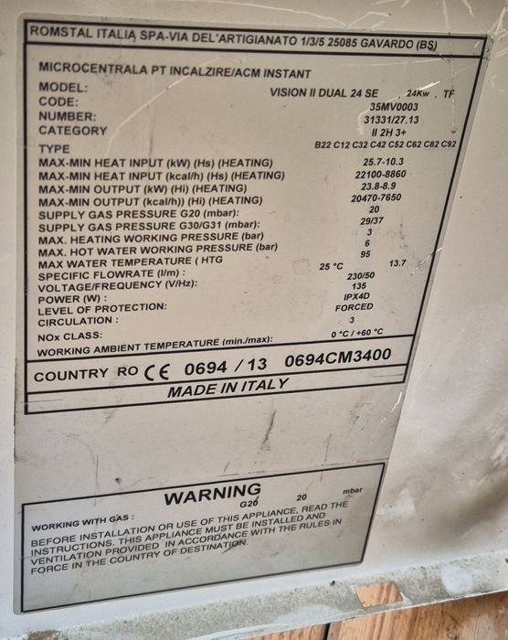 Vand centrala termica VISION II Dual