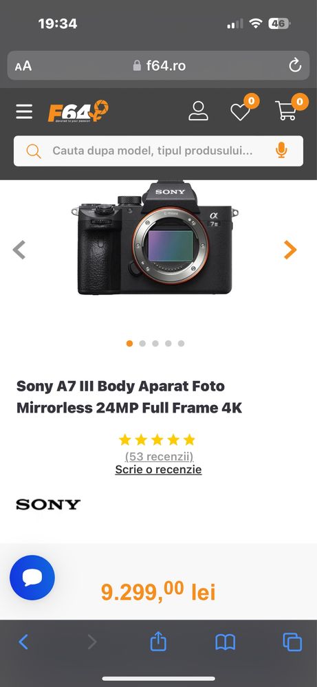 AmanetRoyal: Camera FOTO Video Sony A7 3/ObiectivSIGMA/Canoua/GARANTIE