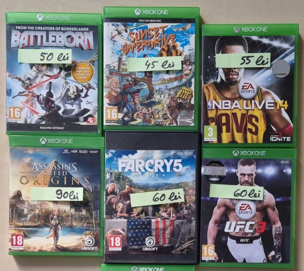 Jocuri 6 bucati pt. X BOX ONE de vanzare, fa oferta tu stare excelenta