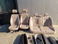 Interior scaune bancheta piele crem oyster cu încălzire bmw e90 uk