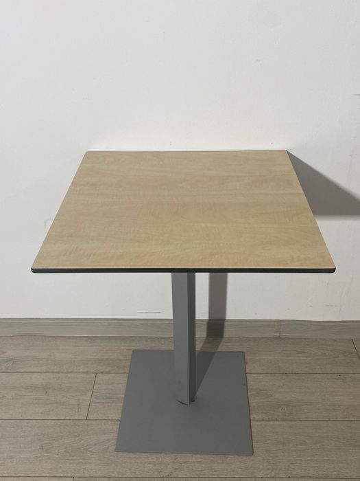 Masă Pătrată 60x60 cm, Structură Metalică Demontabilă; Măsuță Cafea