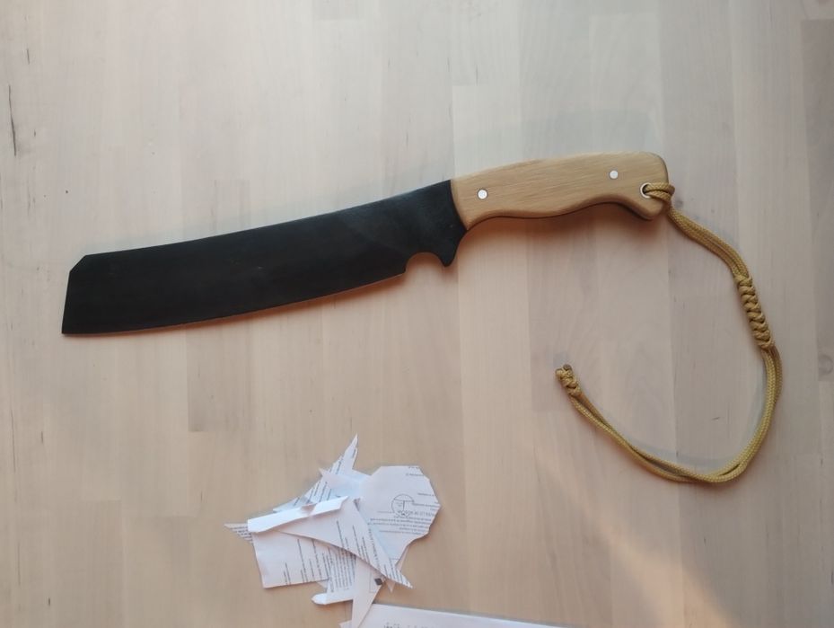 Cuțit bushcraft sheeptoe, oțel 50CrV4 (5160)