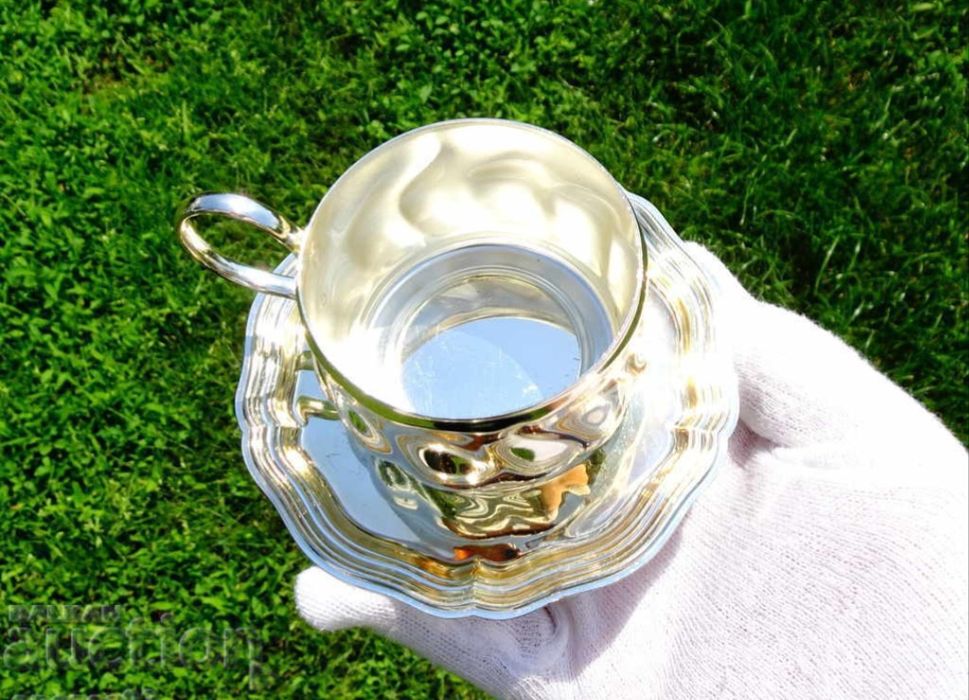 Посребрен Държач за Чаша за Чай