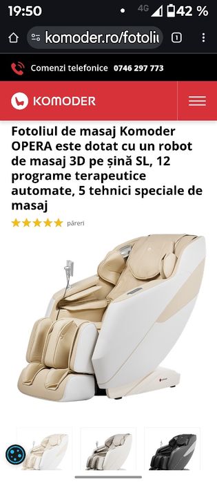 Fotoliu masaj terapeutic Komoder Opera