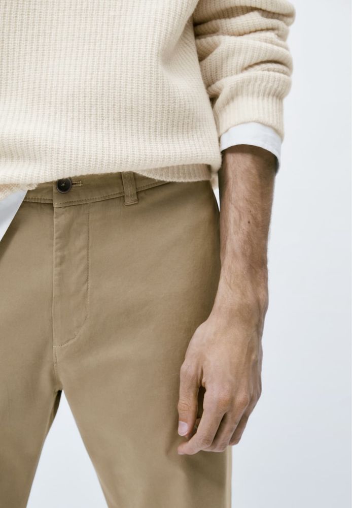 Pantaloni chino Massimo Dutti, bej