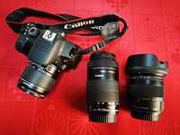 Aparat foto Canon EOS 700d + obiective + geanta
