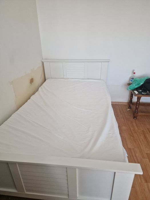 Pat mobexpert 120 cm cu saltea si husa impermeabila