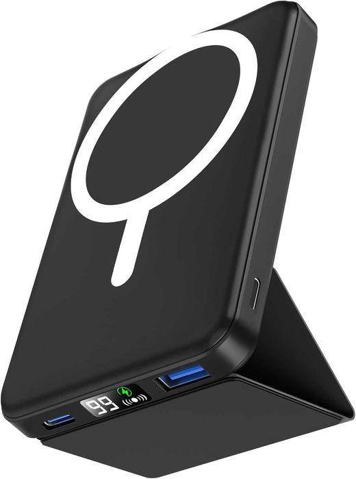 Външна батерия Podoru за Magsafe, 10000mAh магнитна, LED дисплей