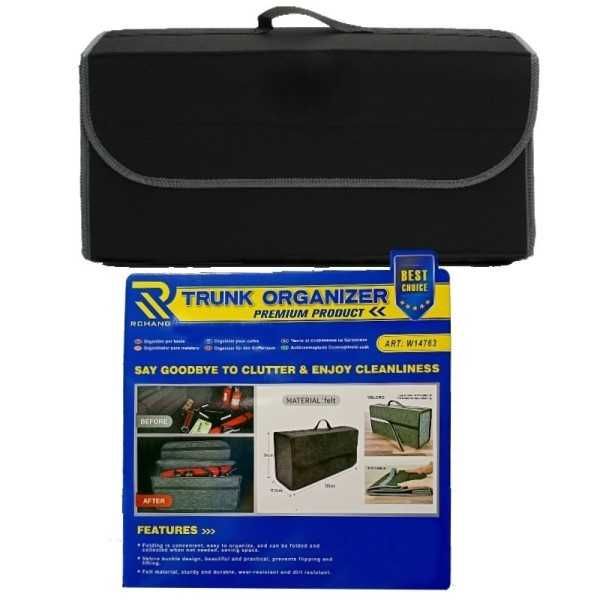 Органайзер за багажник на МПС Automat, Сгъваем, Черен, 50x24x16см