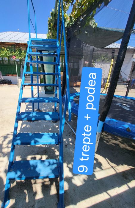 Topogan(imens) 300cm cu scara si suport metalic