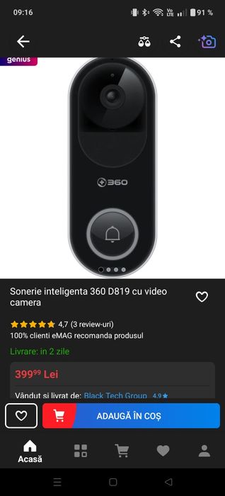 Sonerie inteligenta 360 D819