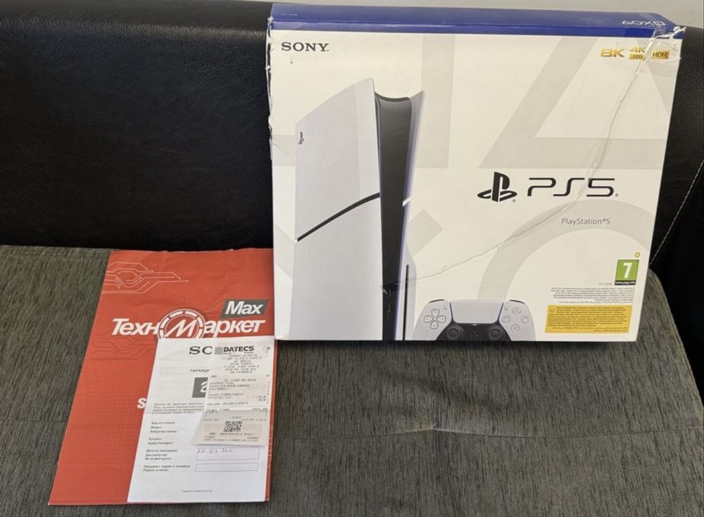 КАТО НОВ 1TB PlayStation 5 Slim Техномаркет Гаранция 2026г White