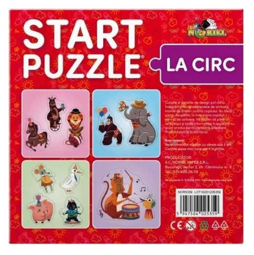 Puzzle-uri, marca Noriel - Start Puzzle, La circ (2, 3 și 4 piese)