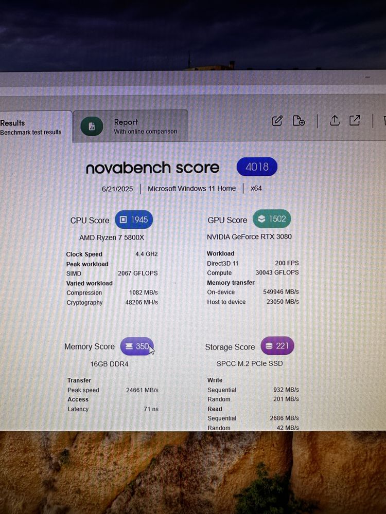 PC Gaming RTX 3080, Ryzen 7 5800x, 2TB M.2