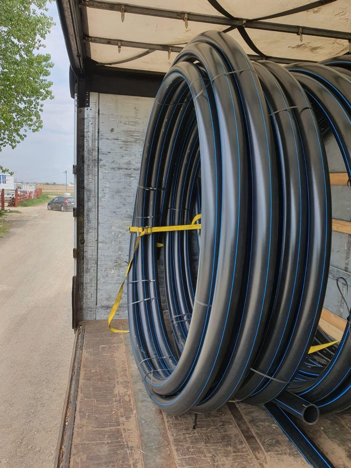 TEAVA IRIGATII/HDPE; Pn6Fi32/rola50m=160lei; Pn6 Fi32/Rola200m=470lei