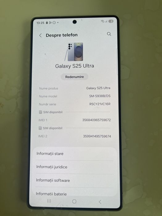 Samsung s25 ultra 12 gb ram 1 terra memorie
