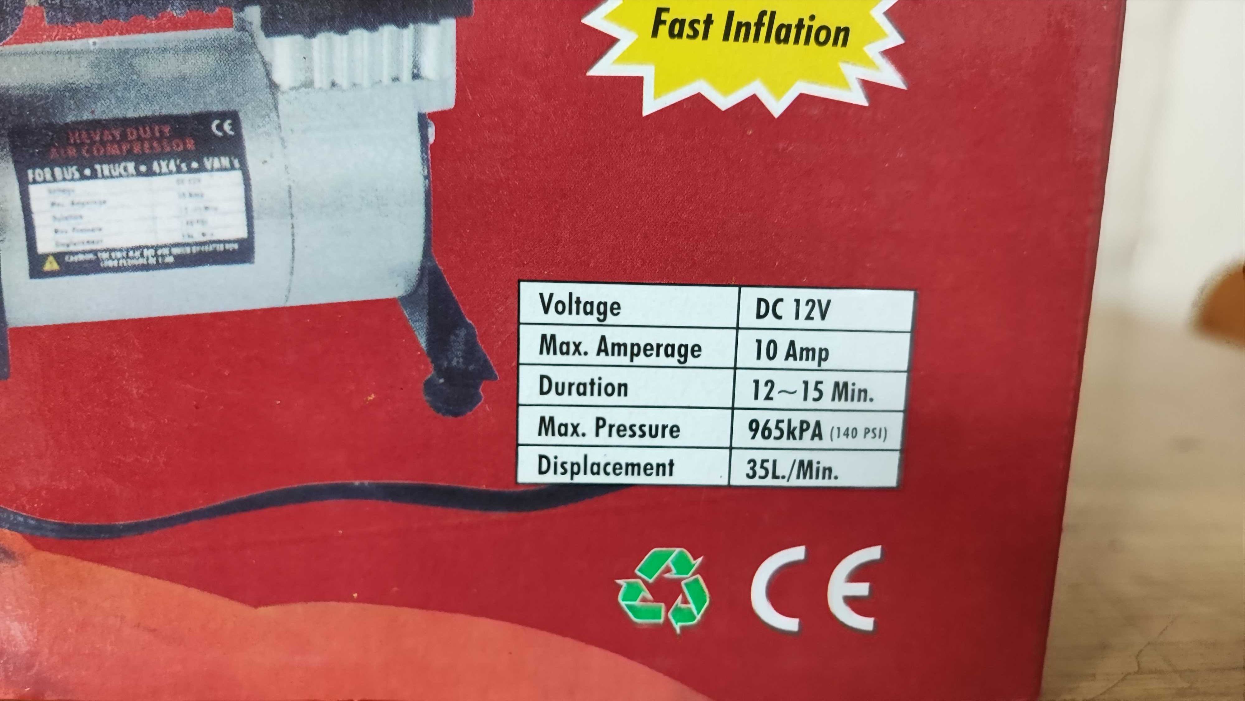 Продавам автомобилен компресор за гуми на 12v