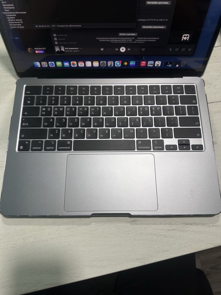 MacBook Air M2 2022 – Ideal Holatda – 20 ta sikl