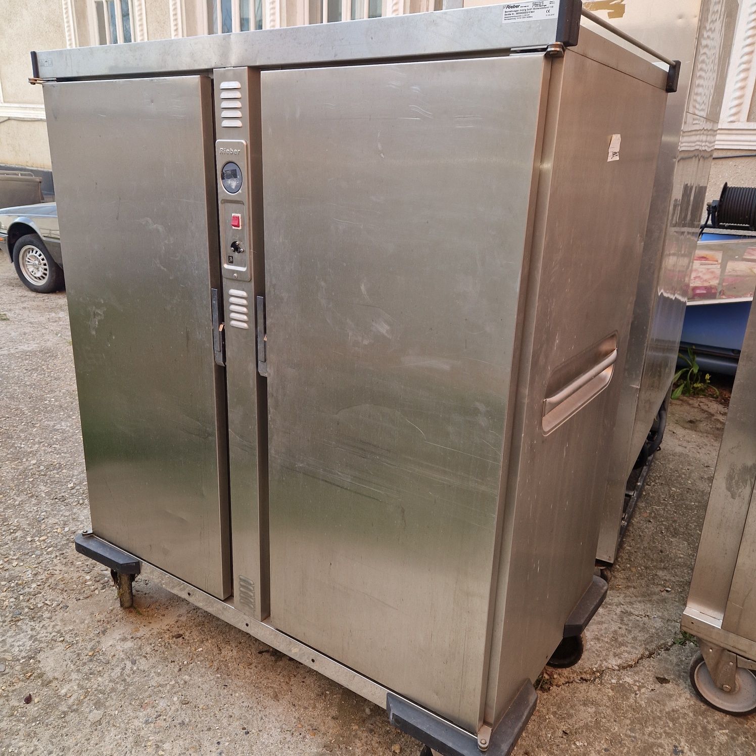 Vitrina rece sau calda, vitrina inox, prezentare, cu banc