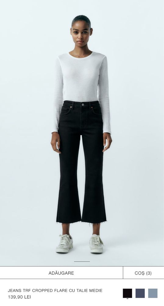 Blugi Zara Cropped Flare