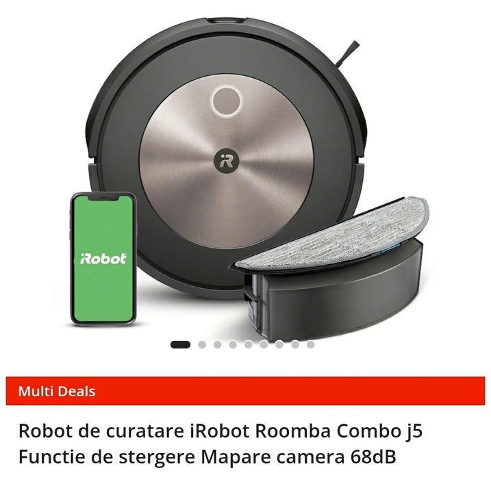 Aspirator robot cu mop usoare zgareturi de la trasport