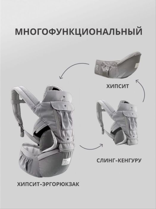 Эргорюкзак, кенгуру- слинг 3 в 1 Aiebao