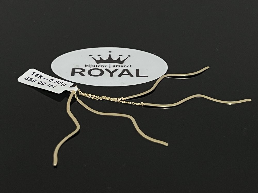 Bijuteria Royal CB : Cercei lungi aur 14k 0,98 grame