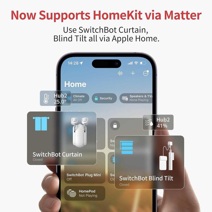 SwitchBot Hub 2 Смарт хъб с Matter/HomeKit IR дистанционно термометър
