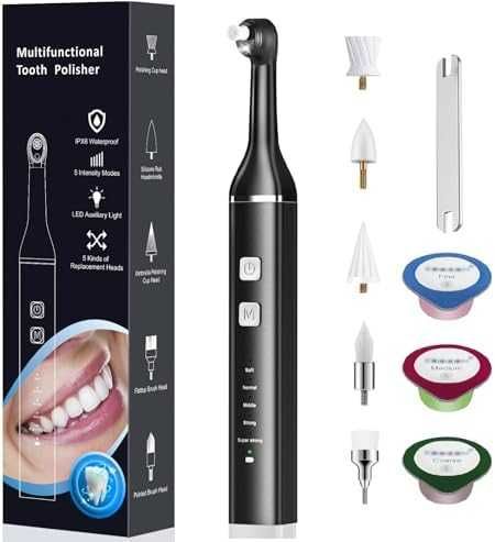 Нов Уред за зъбна плака петна и избелване 5 приставки полиране на зъби