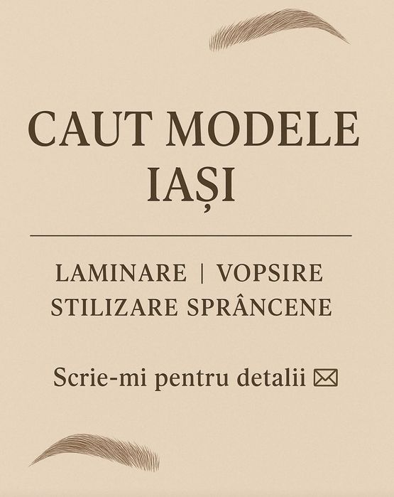 Caut fete pentru sprâncene