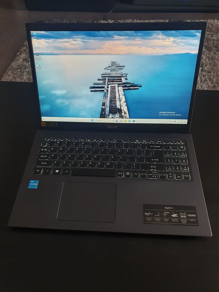 Acer Aspire ca Nou!Ecran 15",Taste Liminate,Gen 11  4.1Ghz,Ram 8gb,SSD