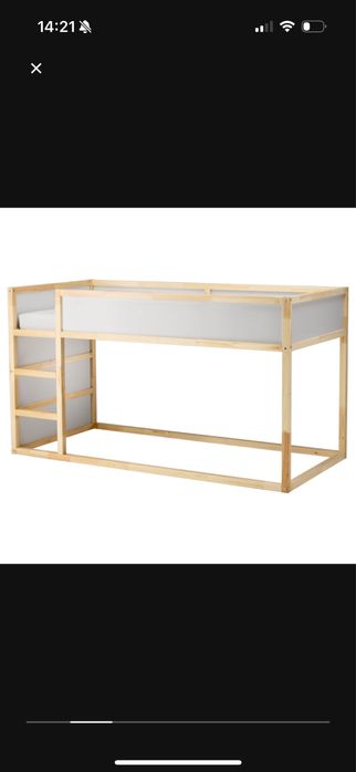 Pat copii Ikea (Kura), cu doua saltele si cort Kura