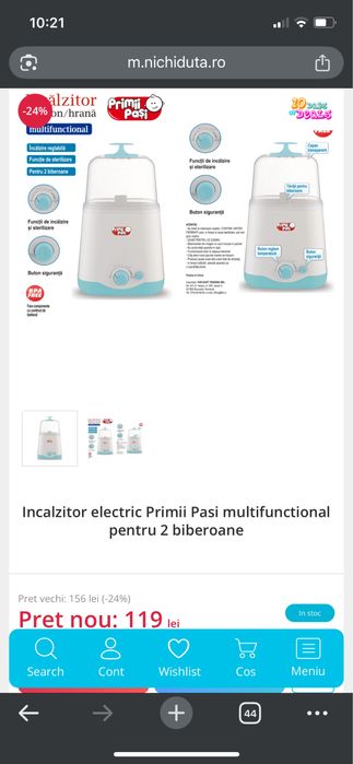 Incalzitor biberoane/mancare Primii pasi