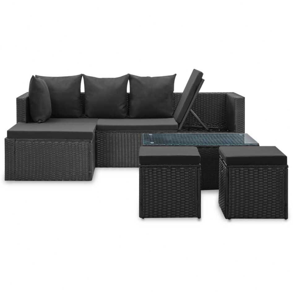 Set mobilier de gradina/terasa cu perne canapea/coltar Ratan NOU FORLI