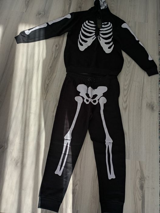 Set Hanorac si pantaloni Skeleton Halloween